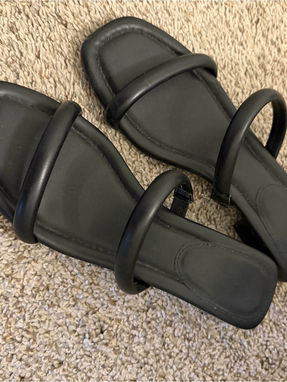 Target Black Strappy Square-Toe Women's Sandals